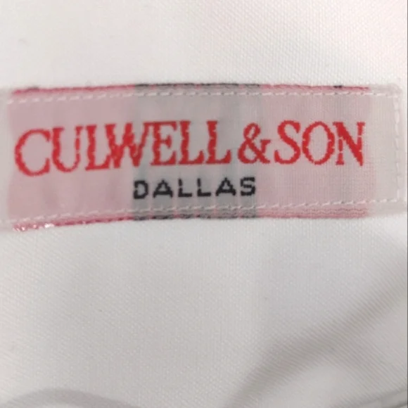 CULWELL & SON Men's White Long Sleeve Dress Shirt  18 - Picture 3 of 13